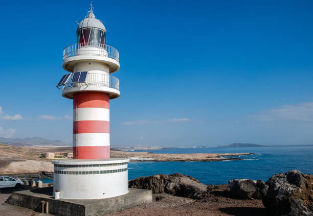 Lighthouse Faro de Arinaga, Gran Canaria stock photo