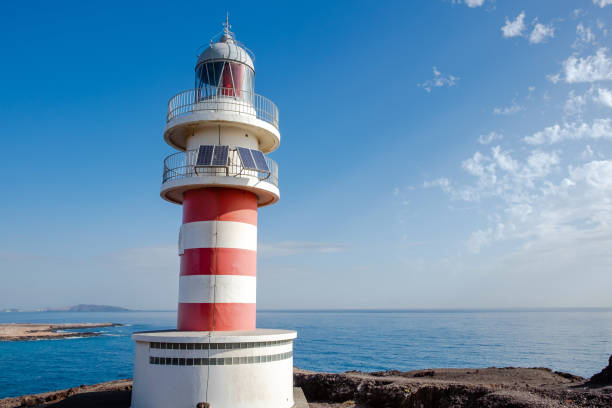 Lighthouse Faro de Arinaga, Gran Canaria stock photo