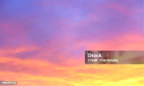 Sunset Sunrise Vector Background Stock Illustration - Download Image Now - Sunset, Sky, Sunrise - Dawn