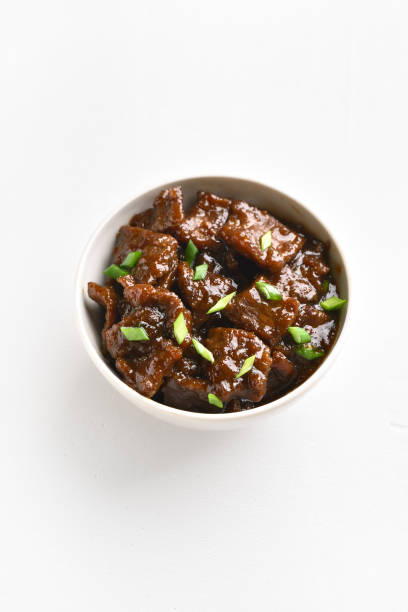 Mongolian beef in bowl
