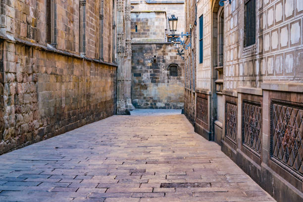 istock Narrow Street, Gothic District, Barcelona, Spain 1084098820