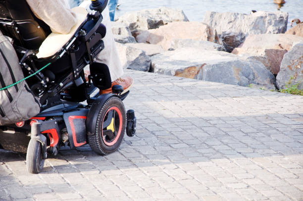 istock Colourful mobile electric power chair 1084105220