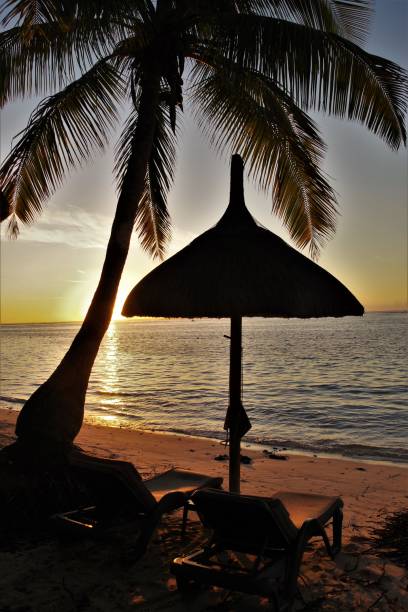 istock Iconic Tropical Indian Ocean Summer Sunsets - Le Morne, South West Mauritius 1084106918
