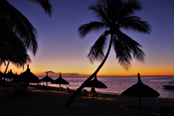 istock Iconic Tropical Indian Ocean Summer Sunsets - Le Morne, South West Mauritius 1084107034