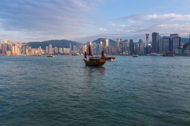 istock Classic sailboat in Hong Kong harbor 1084109000
