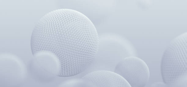 Abstract 3D Rendering of Spheres stock photo