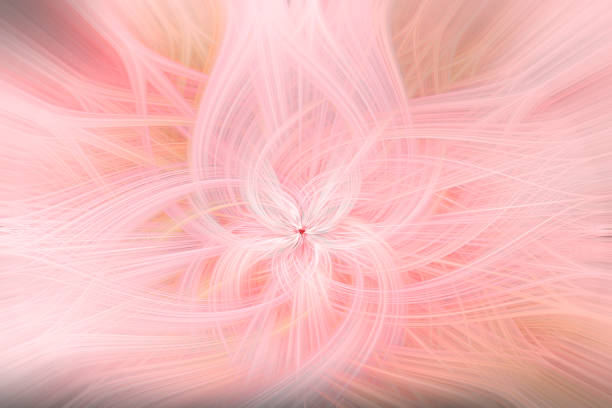 istock Abstract technology light pink coral color background with flowing wavy lines. Futuristic fascinating effect, illustration. 1084116514