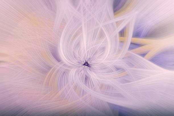 istock Abstract technology light yellow purple violet color background with flowing wavy lines. Futuristic fascinating effect, illustration. 1084116518