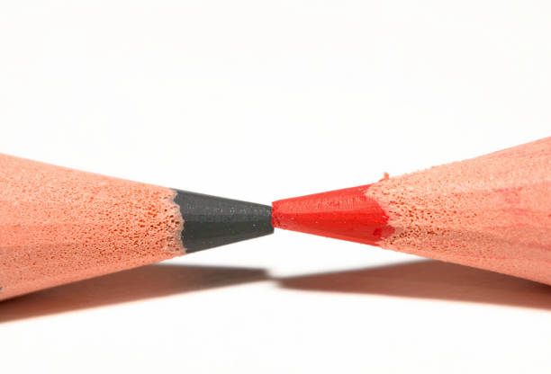 istock Red and Green Color pencils - Macro shot 1084126666