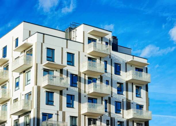 istock White apartment house home residential modern building architecture space 1084135582