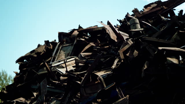 Junkyard. Pile of metal scraps