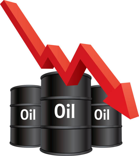 падение цен на нефть - opec stock illustrations