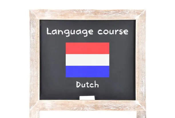 Photo of Language course with flag on board