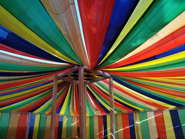istock Selection of colorful fabrics 1084149788