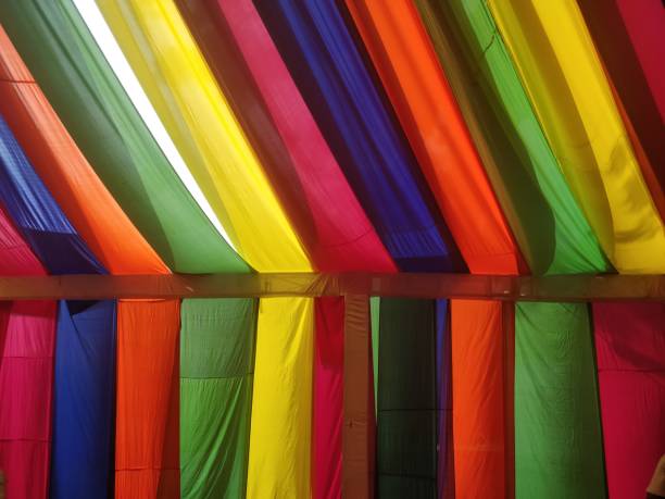 istock Selection of colorful fabrics 1084152650