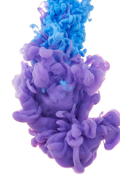 istock Ink in water. Splash paint mixing. Multicolored liquid dye. Abstract  sculpture background color 1084155422