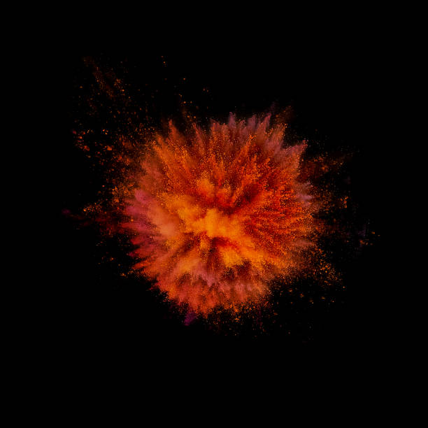 istock Colored powder explosion. Abstract closeup dust on backdrop. Colorful explode. Paint holi 1084158044