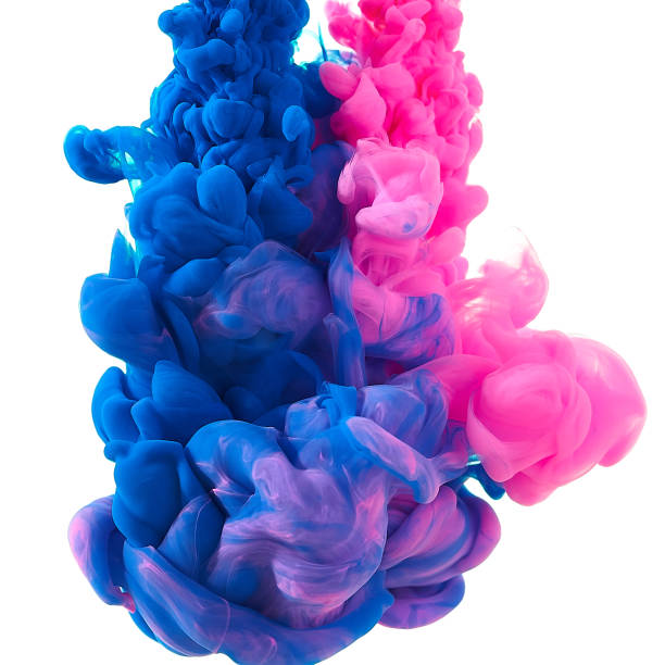 istock Ink in water. Splash paint mixing. Multicolored liquid dye. Abstract  sculpture background color 1084160774