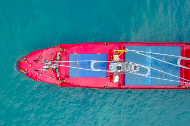 istock General cargo ship at sea - Aerial image 1084167986