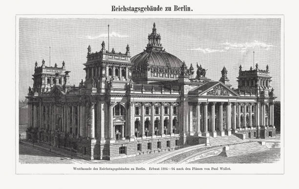 istock Reichstag building, Berlin, Germany, built 1884-1894, wood engraving, published 1897 1084171436