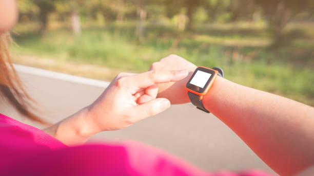 istock Women exercise in the morning with Smartwatch. 1084175244