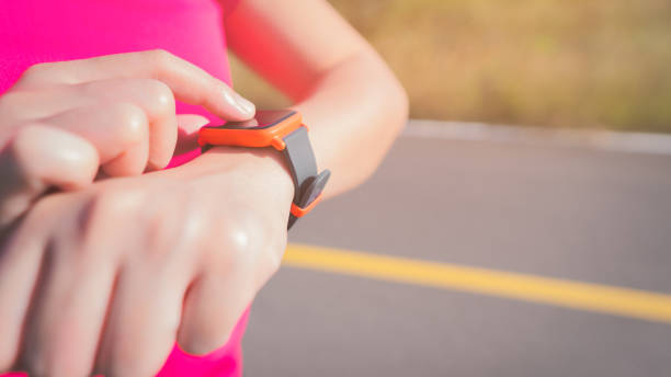 istock Women exercise in the morning with Smartwatch. 1084176664