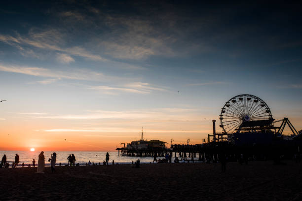 istock the famous Santa Monica beach and its rides 1084179736