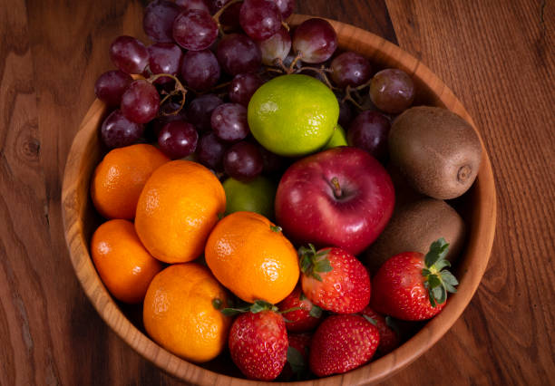 istock Fruit bamboo bawl filled with variety of fruit 1084179864