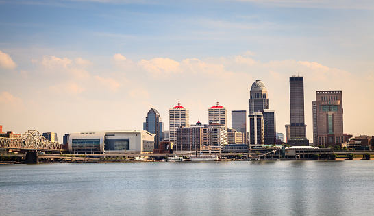 View of Louisville, Kentucky skyline from the Ohio River