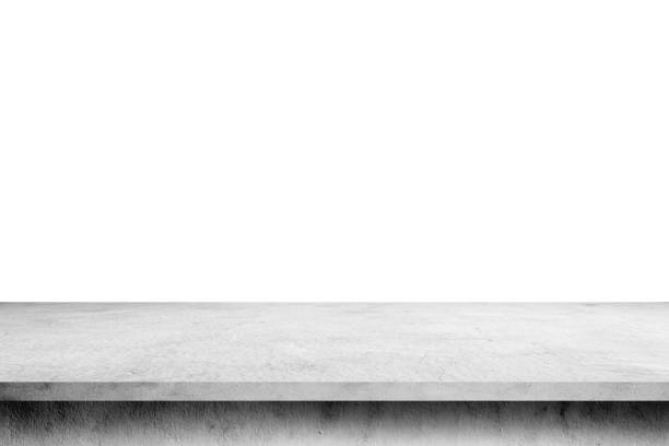 istock cement shelf table isolated on a white backgrounds, for display products 1084191088