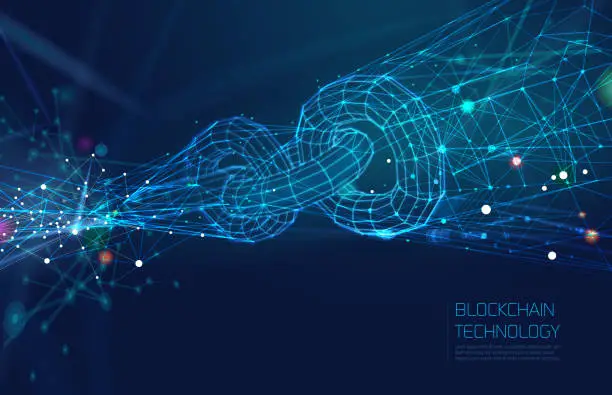 Vector illustration of Abstract Blockchain Network Background