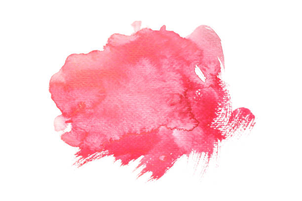 istock Abstract Red Watercolor Splashing, Hand Paint On Paper. 1084196582