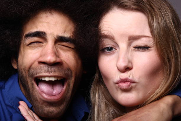 istock Afro man and caucasian woman 1084206114