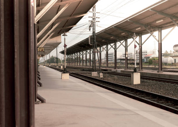 istock Old railway station railway station 1084208394