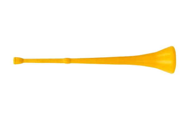 vuvuzela on white - vuvuzela imagens e fotografias de stock