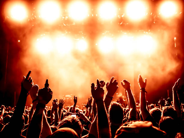 istock Crowd During Music Concert Against At Night 1084232052