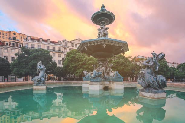 istock Rossio square during the sunset. Lisbon . Portugal 1084240108
