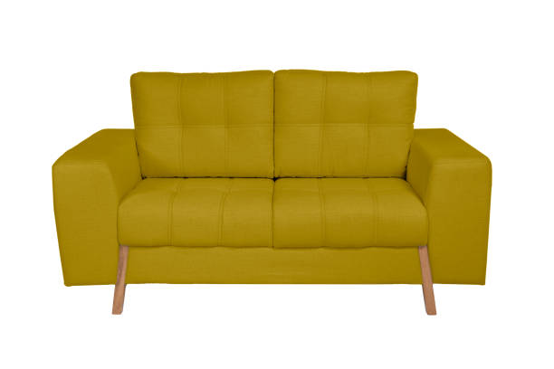 istock Two seats cozy white fabric sofa isolated on white 1084247766