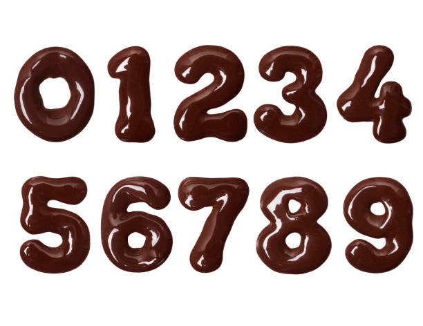 istock Thick numbers made of melted chocolate in high resolution (part 2. Numbers) 1084255640