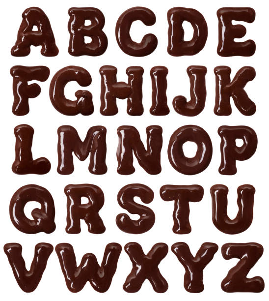 istock Latin alphabet bold font made of chocolate in high resolution (part 1. Letters) 1084255654