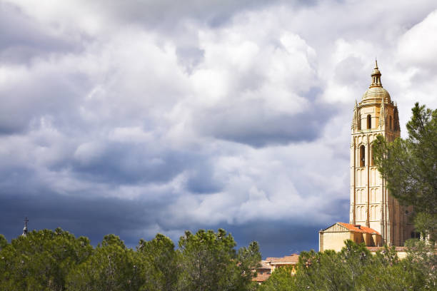 istock Tower of a cathedral in Segovia 1084260528