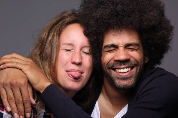 istock Afro man and caucasian woman 1084265568