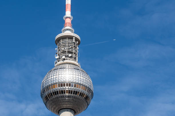 istock Low Angle View Of Communications Tower Against Blue Sky 1084275334
