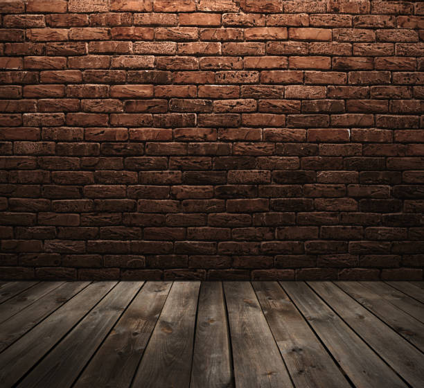 istock Brick wall and wooden floor 1084276658