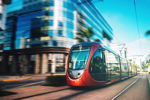 istock Cable Car On Road In City 1084278420