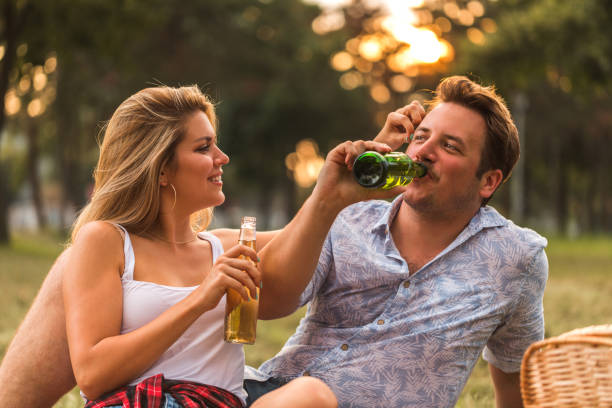 istock Young couple having fun outdoors 1084289178