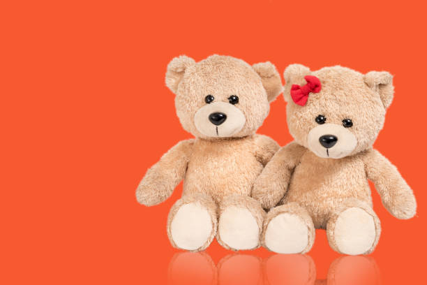 istock Bear family on a color background. Love, warmth 1084291204
