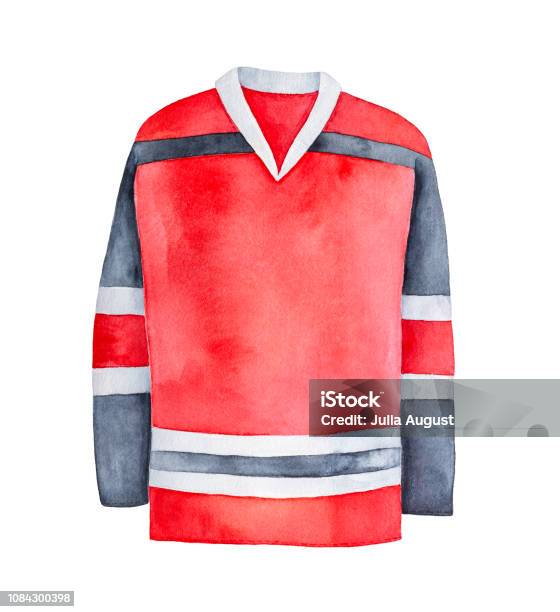 Hockey Jersey Illustration One Single Object Can Be Used As Creative Mock Up To Place Your Text Or Message Stock Illustration - Download Image Now
