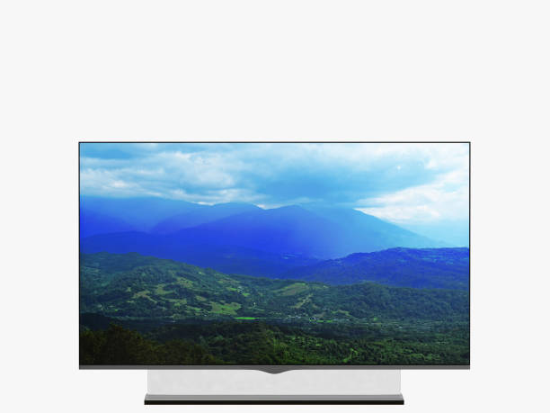 istock Tv with pictures mountains 1084315820