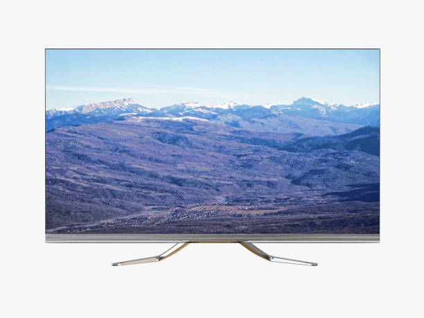 istock Tv with pictures mountains 1084315838
